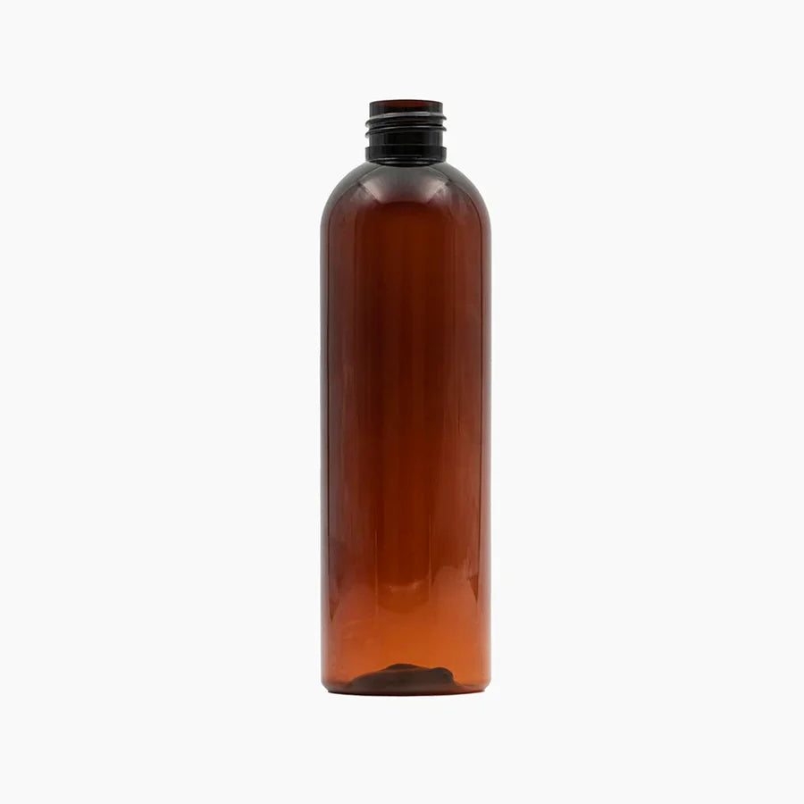 250ml PET Boston Tall Bottle Amber 24mm
