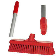 Deluxe Colour Coded Broom Stiff Bristle