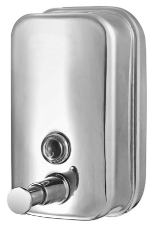 Brushed stainless steel soap dispenser - wall mounted