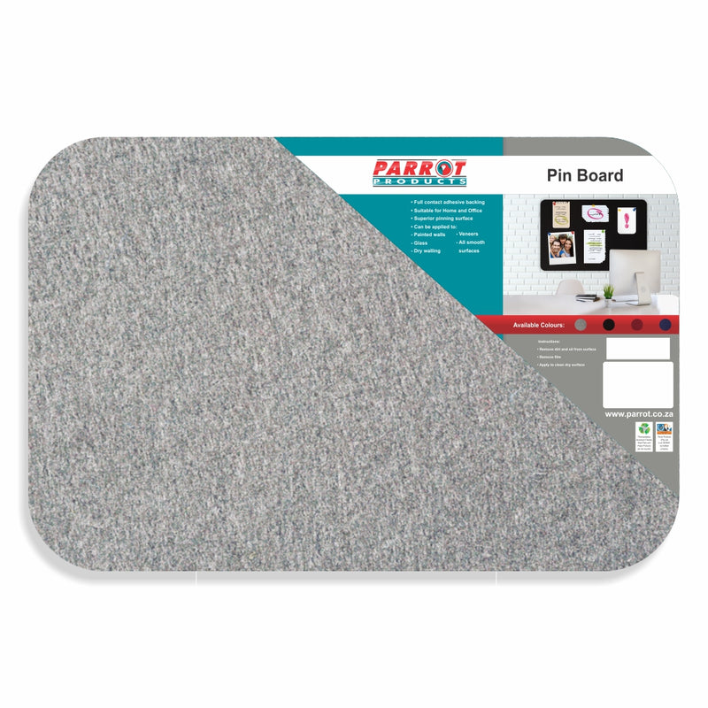 PIN BOARD ADHESIVE NO FRAME 900*600MM GREY