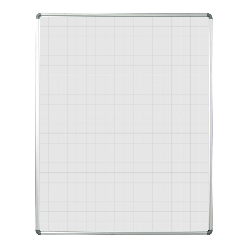 EDUCATIONAL BOARD S/LEAF 1220*910 MAG WHITEBOARD GREY SQUARES 1 SIDE