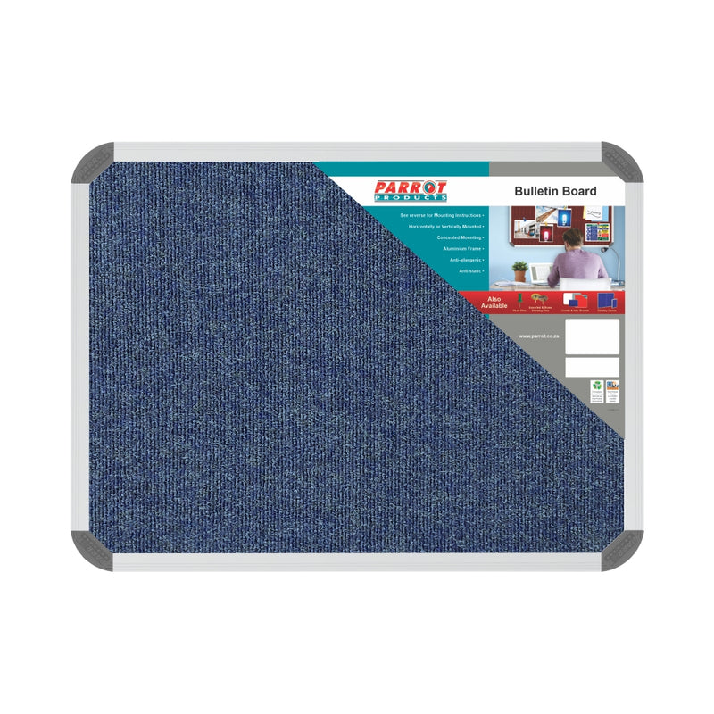 BULLETIN BOARD RIBBED ALUM FRAME 600*450MM DENIM