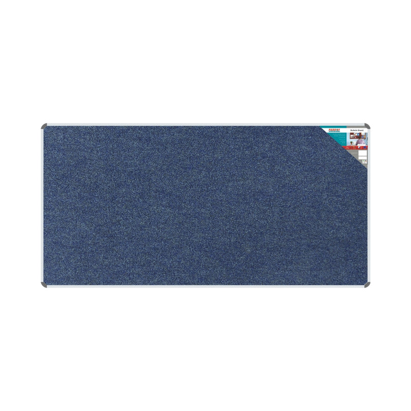 BULLETIN BOARD RIBBED ALUM FRAME 2400*1200MM DENIM