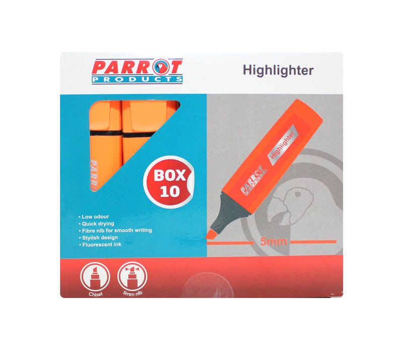 MARKER HIGHLIGHTER BOX 10 ORANGE