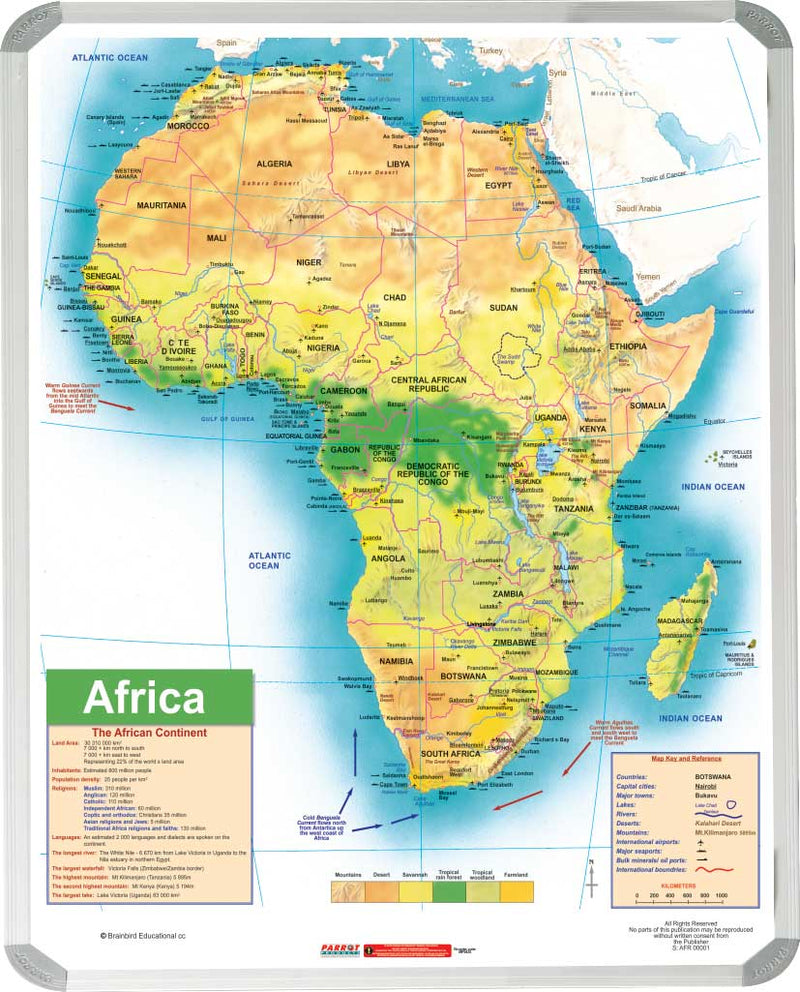 MAP - AFRICA GENERAL EDUCATIONAL 1200X900mm