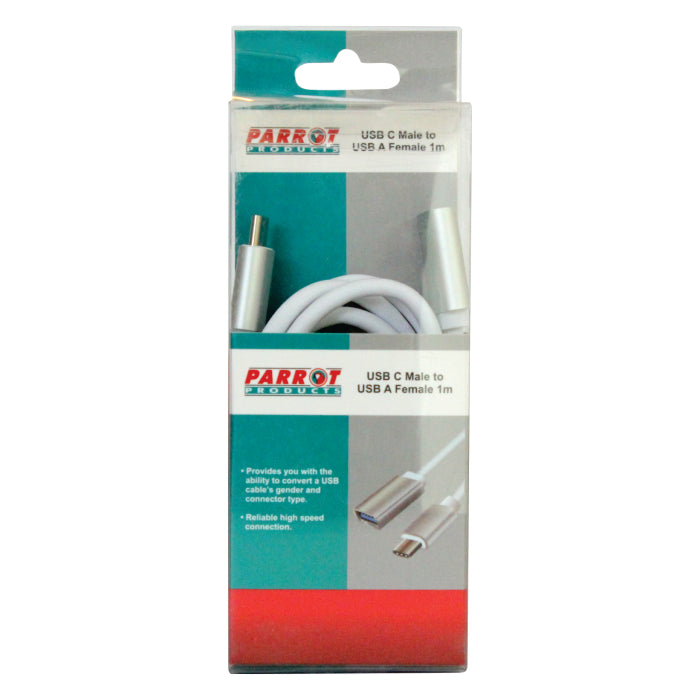 ADAPTOR  USB C MALE TO USB A FEMALE 1M